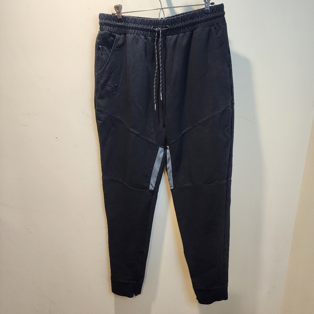 BROKIG Men's Black Jogger Sweatpants with Drawstring Sz XL